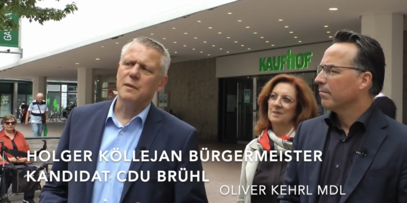 Kaufhof Brühl: Interview Oliver Kehrl MDL und Holger Köllejan